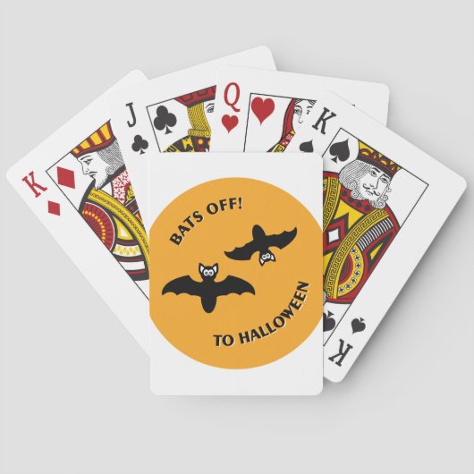 Jeu De Cartes Chauve-souris À Halloween Cercle Orange (dos)