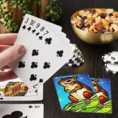 Jeu De Cartes Cheeky, Jouant Chipmunk Pal (In Situ)