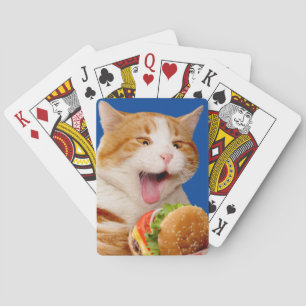 Jeu De Cartes Cheeseburger mangeant des chats