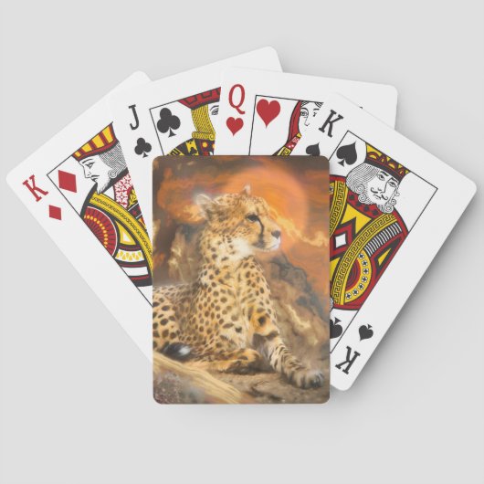 JEU DE CARTES CHEETAH REPOSANT (dos)