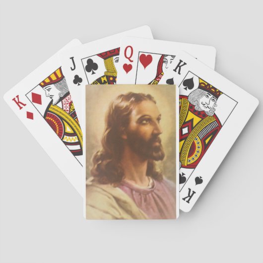 Jeu De Cartes Chef du Christ par Warner Sallman (dos)