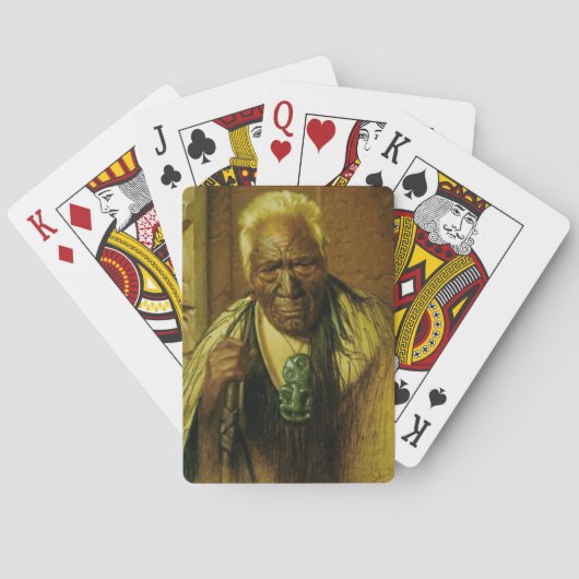 Jeu De Cartes Chef maori NZ Chieftain Art historique (dos)