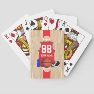 Jeu De Cartes Chemise de basket personnalisée sur le terrain