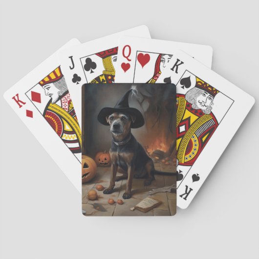 Jeu De Cartes Chesapeake Bay Terrier Citrouille Halloween effray (dos)