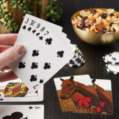 Jeu De Cartes Cheval avec Bow rouge (In Situ)