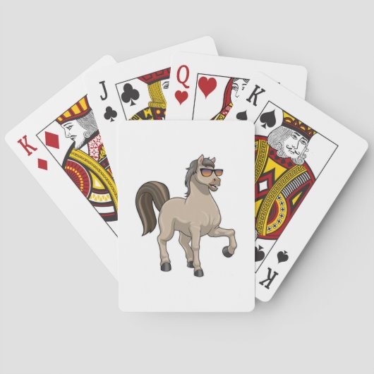 Jeu De Cartes Cheval avec lunettes de soleil (dos)