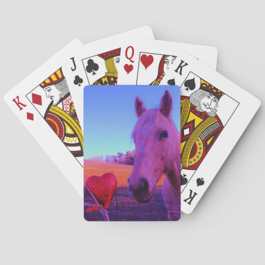 Jeu De Cartes Cheval Brown et Coeur Rouge (dos)