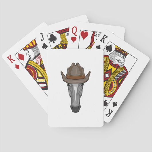 Jeu De Cartes Cheval comme Cowboy avec Casquette (dos)