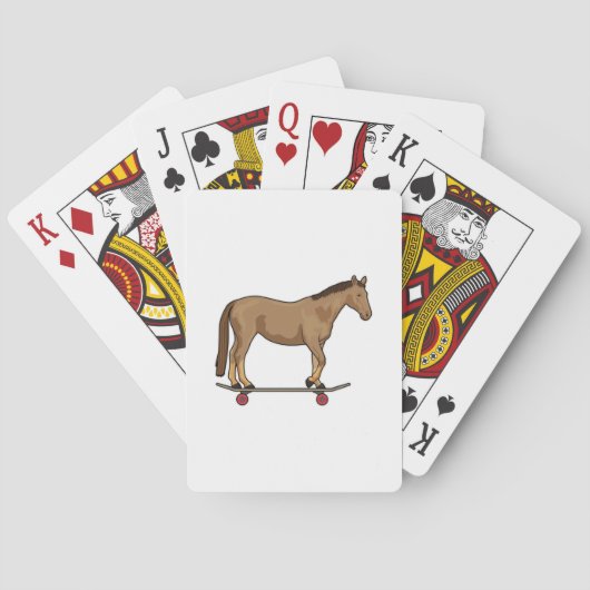 Jeu De Cartes Cheval comme patineur sur skateboard (dos)
