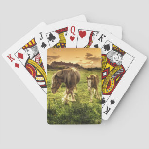 Jeu De Cartes Cheval de mère et de poulain