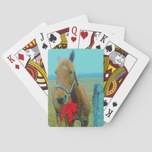Jeu De Cartes Cheval de Noël rétro (dos)