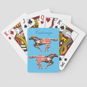 Jeu De Cartes Cheval du drapeau américain qui court Thunder_Cove