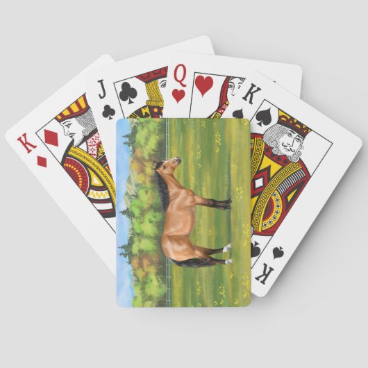 Jeu De Cartes Cheval du Quartier des Dun Buckskin (dos)