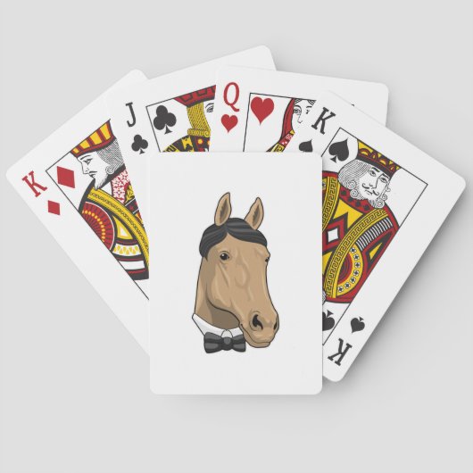Jeu De Cartes Cheval en Gentleman avec cravate de Bow (dos)