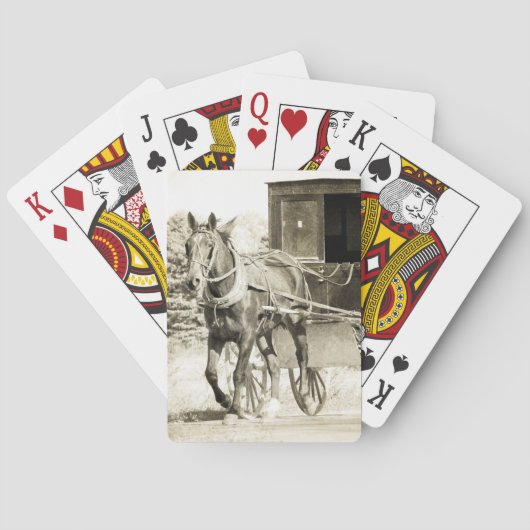 Jeu De Cartes Cheval et Buggy Sepia (dos)