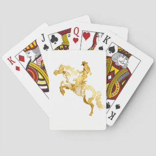 Jeu De Cartes Cheval et Cavalier Dorés Abstraits