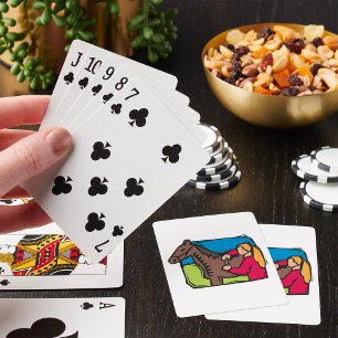 Jeu De Cartes Cheval et fille de la ferme