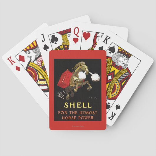 Jeu De Cartes Cheval mécanique avec Shell Oil (dos)
