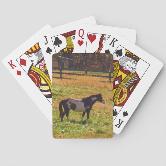 Jeu De Cartes Cheval peint à distance (dos)