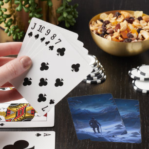 Jeu De Cartes Chevalier Pensif de la Wonderland d'hiver