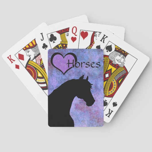Jeu De Cartes Chevaux de coeur II (violet) (dos)