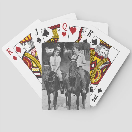 Jeu De Cartes Chevaux d'équitation de couples (dos)