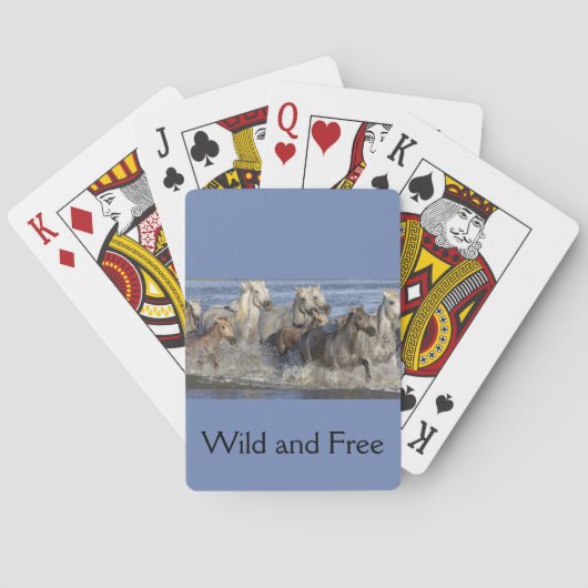 Jeu De Cartes Chevaux galopant dans l'eau (dos)