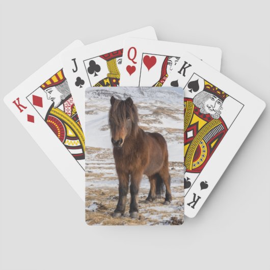 Jeu De Cartes Chevaux islandais en hiver (dos)