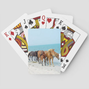 Jeu De Cartes Chevaux sur la côte nationale de l'Assateague
