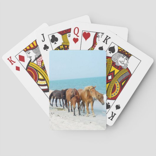 Jeu De Cartes Chevaux sur la côte nationale de l'Assateague (dos)