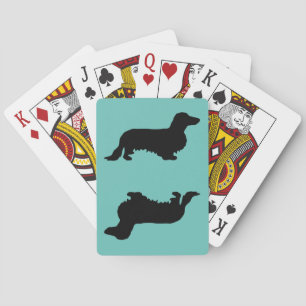 Jeu De Cartes Cheveux longs Dachshund - Silhouette 1