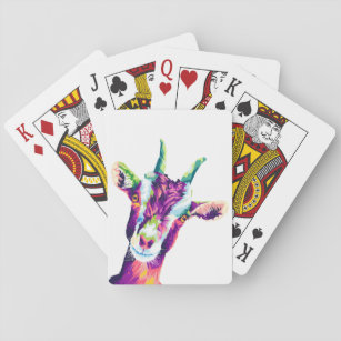Jeu De Cartes Chèvre pop art coloré Jouer des cartes