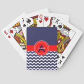 Jeu De Cartes Chevron bleu foncé (dos)