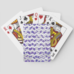 Jeu De Cartes Chevron Dalmatien violet et blanc