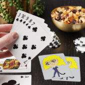 Jeu De Cartes Chibi avec une queue de chat (In Situ)