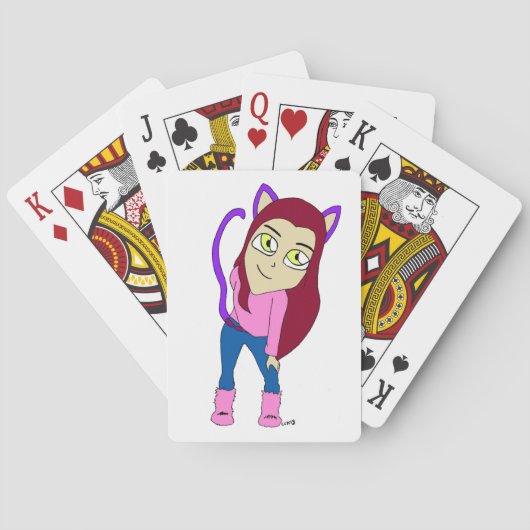 Jeu De Cartes chibi catgirl (dos)