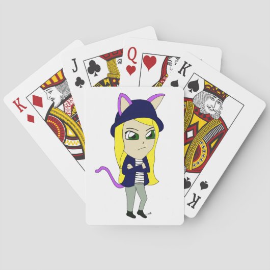 Jeu De Cartes chibi catgirl (dos)