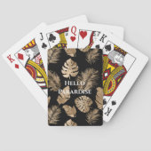 Jeu De Cartes Chic Black Gold Tropical Feuilles (dos)
