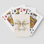 Jeu De Cartes Chic Crème Argent Glam Bow Love (dos)