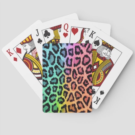 Jeu De Cartes Chic Motif léopard coloré (dos)