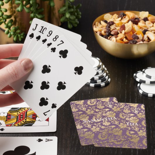Jeu De Cartes Chic Purple Gold Floral (In Situ)
