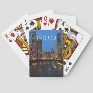 Jeu De Cartes Chicago River la nuit