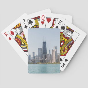 Jeu De Cartes Chicago Skyline Avec Le Lac Michigan