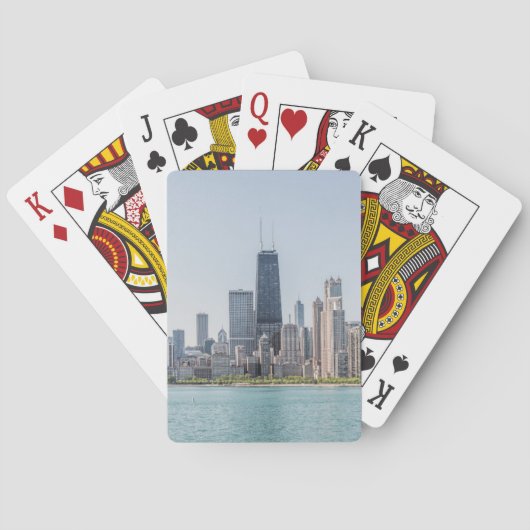 Jeu De Cartes Chicago Skyline Avec Le Lac Michigan (dos)
