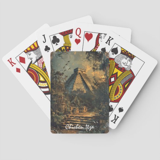 Jeu De Cartes Chichen Itza Mexique Vintage voyage (dos)