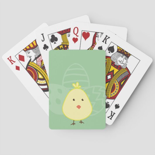 Jeu De Cartes Chick de Pâques avec des oeufs Cartes de jeu perso (dos)