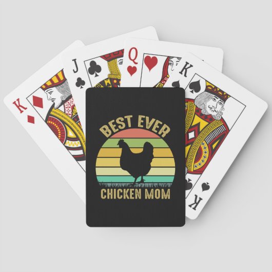 Jeu De Cartes Chicken Art Meilleur jamais Chicken Maman (dos)