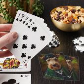 Jeu De Cartes chien airedale à la Saint-Patrick (In Situ)
