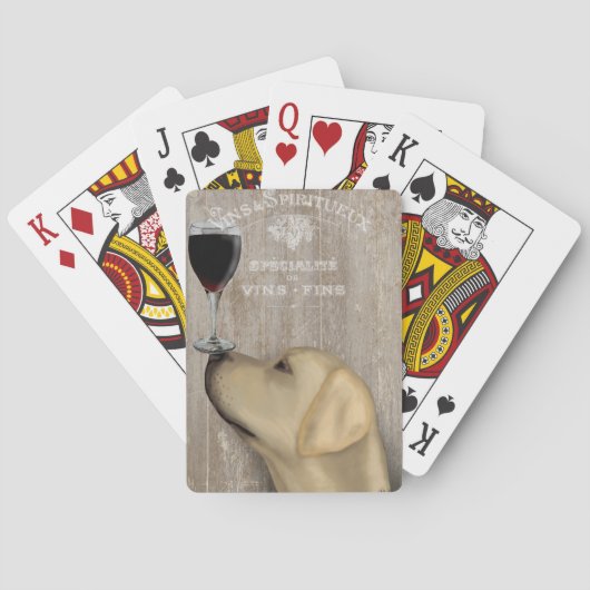 Jeu De Cartes Chien Au Vin Jaune Labrador (dos)