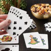 Jeu De Cartes Chien aux échecs avec pièce d'échecs Queen (In Situ)